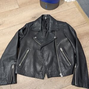 Topshop Black Faux Leather Jacket